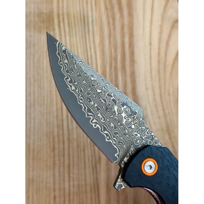 Подарочный туристический складной нож Karda J337 Carbon Damascus VG-10 (KB12)