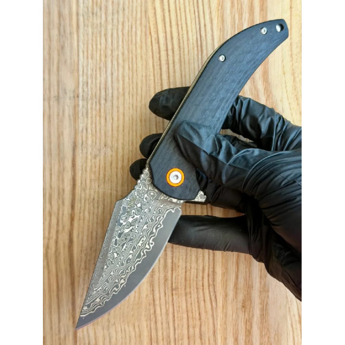 Подарочный туристический складной нож Karda J337 Carbon Damascus VG-10 (KB12)
