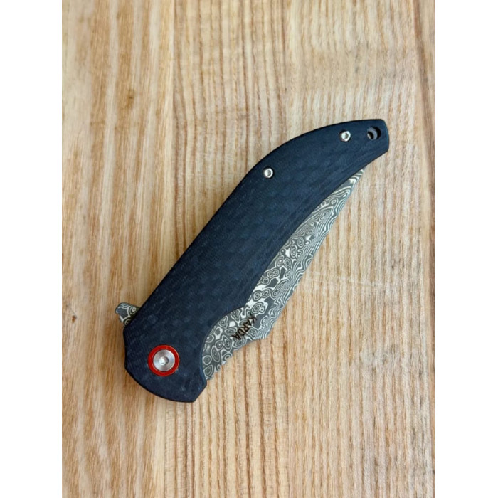 Подарочный туристический складной нож Karda J337 Carbon Damascus VG-10 (KB12)