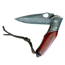 Туристический складной нож Karda J265 Mahogany Damascus VG-10 (KB16)