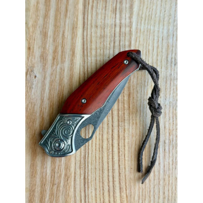 Туристический складной нож Karda J265 Mahogany Damascus VG-10 (KB16)