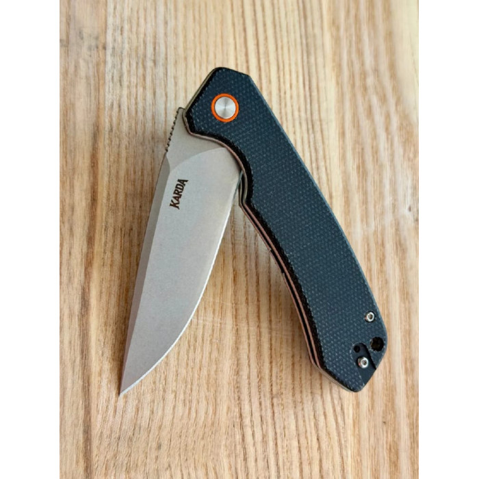 Складной нож туристический Karda J146 Linen Black сталь D2 (KB20)
