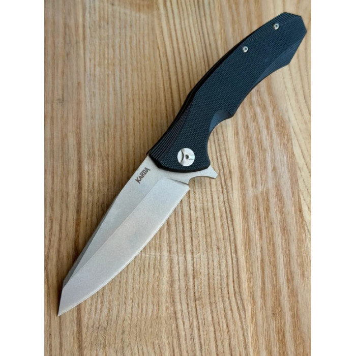 Складной нож туристический Karda Буйвол J104 Black сталь D2 (KB21) 1133