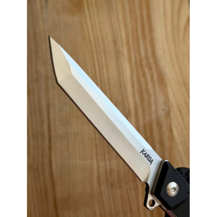 Складной нож туристический Karda J024 Black Handle White Tanto сталь D2 (KB22) 1536