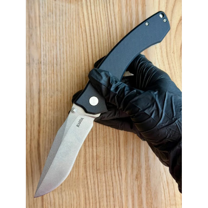 Складной нож туристический Karda J331B Black сталь D2 (KB24)