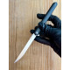 Складной нож Karda J097 Black Handle Drop Blade с чехлом сталь D2 (KB27) 1542