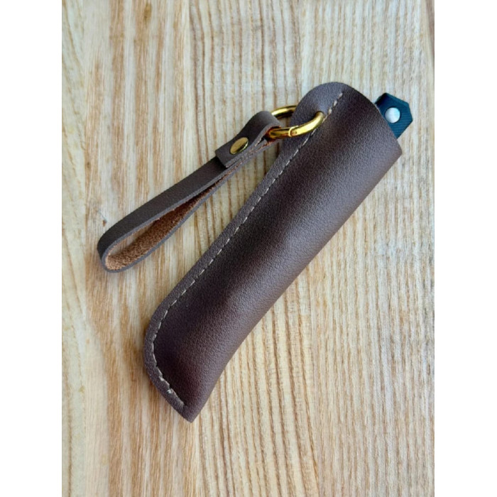 Складной нож Karda J097 Black Handle Drop Blade с чехлом сталь D2 (KB27) 1542