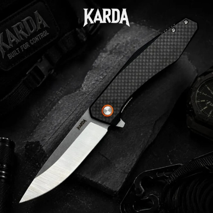 Складной нож Karda J130 Carbon Handle сталь D2 (KB30) 1553