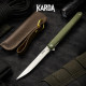 Складной нож Karda J097 green handle drop blade сталь D2 (KB31) 1548