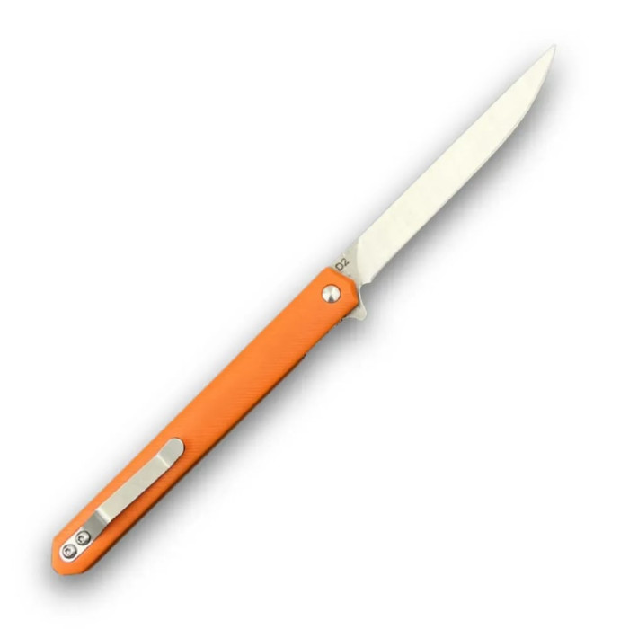 Складной нож Karda J097 orange handle drop blade сталь D2 (KB34) 1544