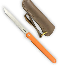 Складаний ніж KardaJ097 orange handle tanto blade сталь D2 (KB35) 1543