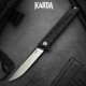 Походный складной нож Karda J024 Black Handle сталь D2 Drop-Point (KB39) 1537