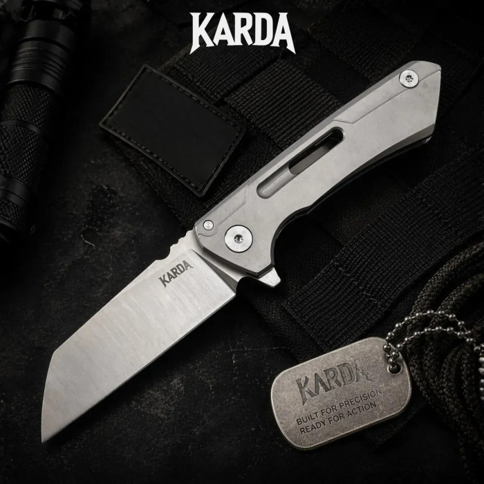 Походный складной нож Karda J013 Silver сталь D2 (KB40) 1533