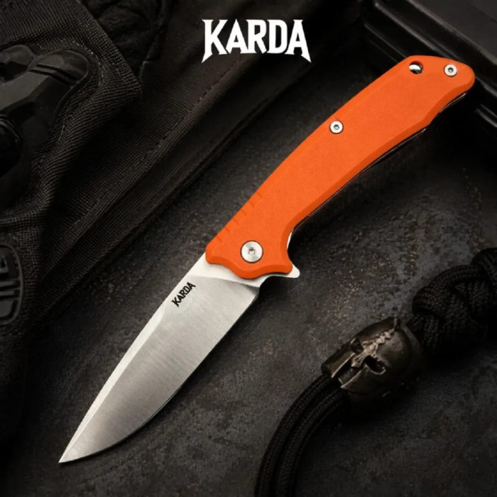 Туристический складной нож Karda J011 Orange сталь D2 (KB43) 1530