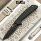 Туристический складной нож Karda J011 Black сталь D2 (KB44) 1529