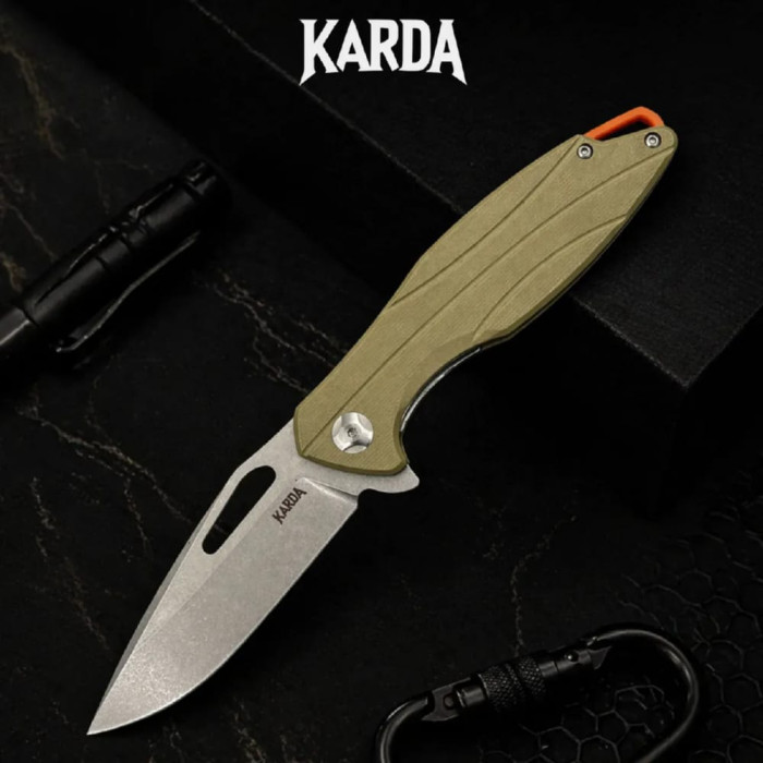 Нож складной туристический Karda J008 Coyote сталь D2 (KB45) 1528