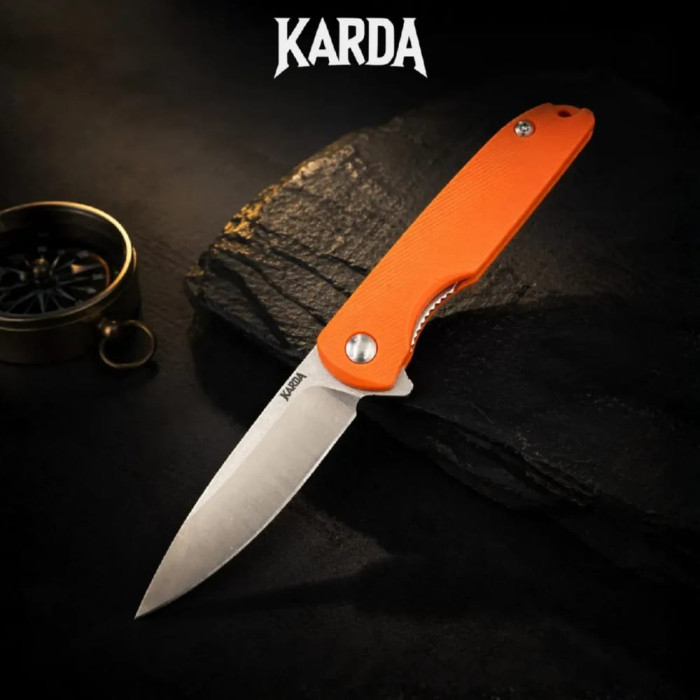 Нож складной туристический Karda J160 Orange сталь D2 (KB46) 1372