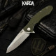 Туристический складной нож Karda Буйвол J104 Green сталь D2 (KB48) 1118
