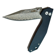 Туристический складной нож Karda J284B Black Damascus сталь VG-10 (KB5)
