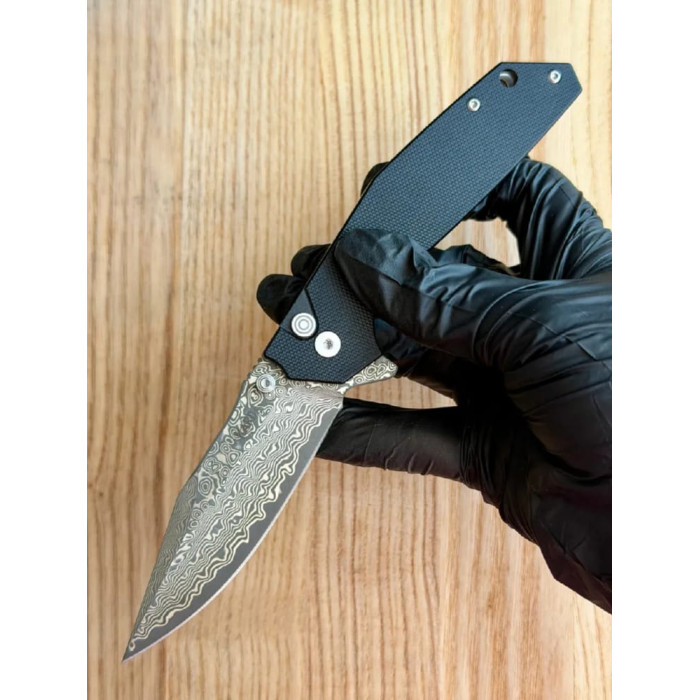 Туристический складной нож Karda J284B Black Damascus сталь VG-10 (KB5)