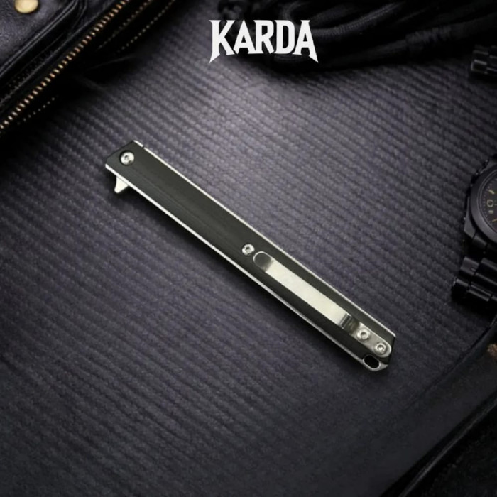 Туристический складной нож Karda J149 Black сталь D2 (KB51) 1383