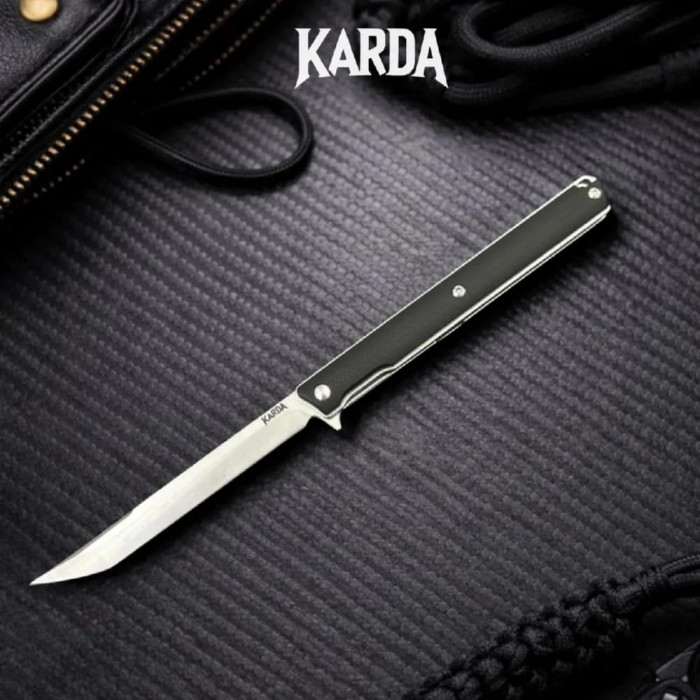 Туристический складной нож Karda J149 Black сталь D2 (KB51) 1383