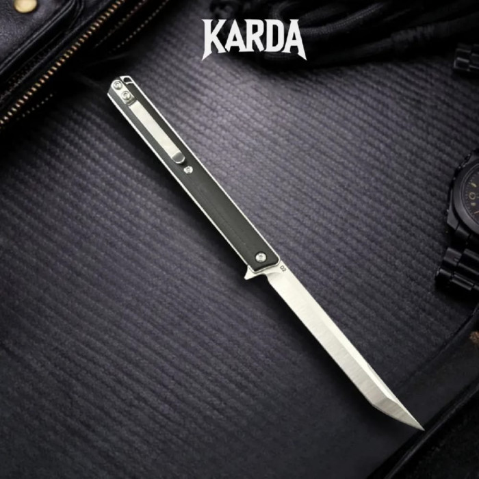 Туристический складной нож Karda J149 Black сталь D2 (KB51) 1383