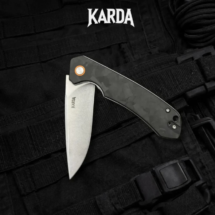 Складной нож Karda J146 Carbon Black сталь D2 (KB53) 1670