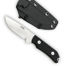 Туристический фиксированный нож Karda Z035 Black сталь D2 с чехлом (KB55) 1674