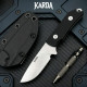 Туристический фиксированный нож Karda Z035 Black сталь D2 с чехлом (KB55) 1674