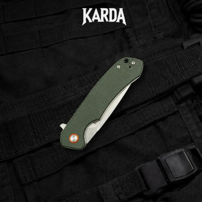 Складной нож туристический Karda J146 Linen Green сталь D2 (KB58) 1667