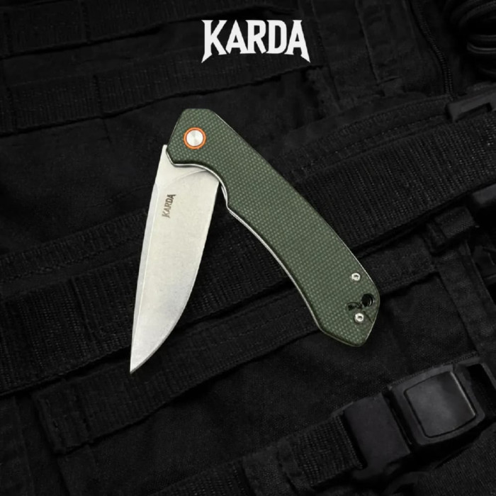 Складной нож туристический Karda J146 Linen Green сталь D2 (KB58) 1667