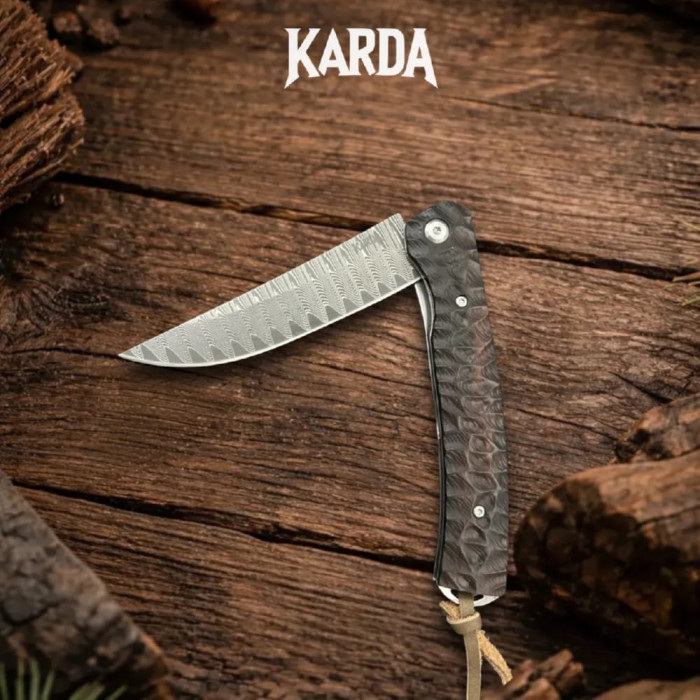 Складной нож Karda J241 Damascus VG-10 (KB60)