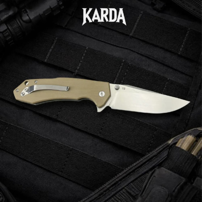 Складной нож Karda J278D Clip Point сталь D2 (KB61)
