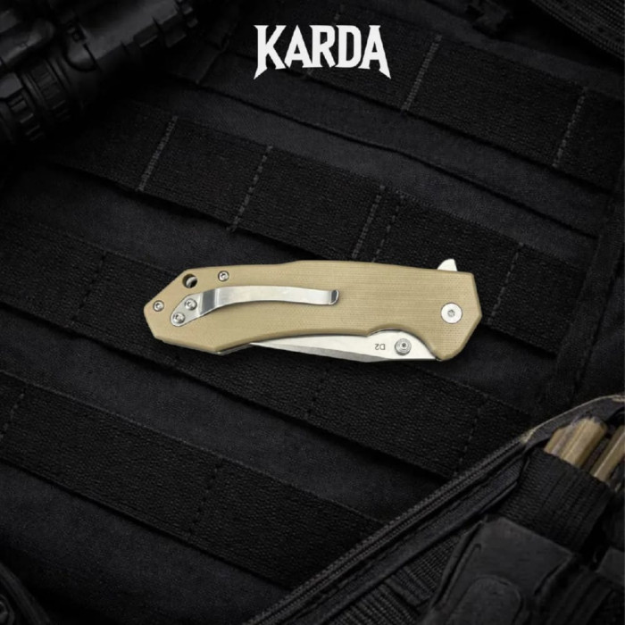 Складной нож Karda J278D Clip Point сталь D2 (KB61)