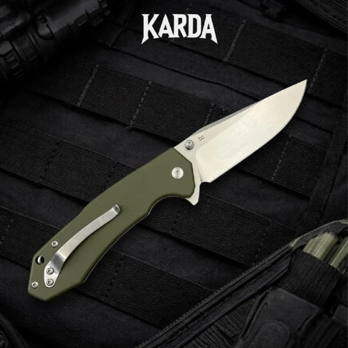 Складной нож Karda J278D Clip Point сталь D2 (KB62)