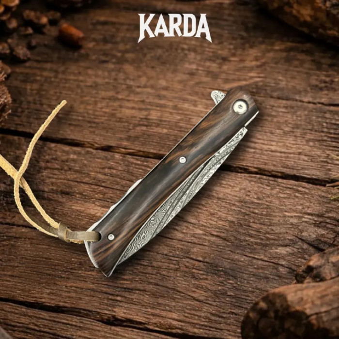 Складной нож Karda J242 Damascus VG-10 (KB66)