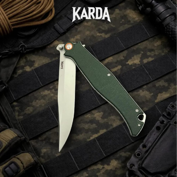 Складной нож Karda J324G Green Micarta (KB67)