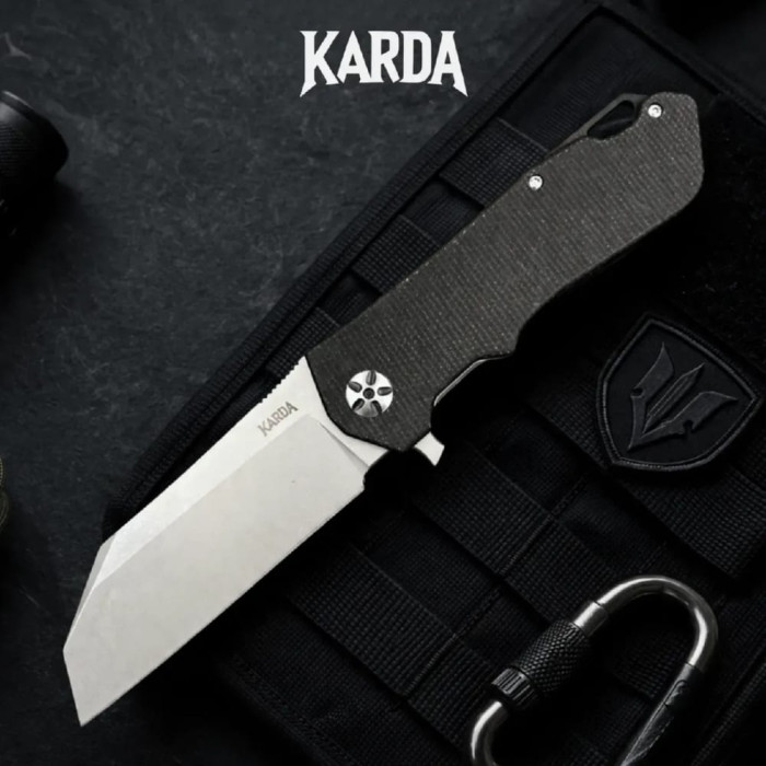Складной нож Karda J323B Black сталь D2 (KB71)