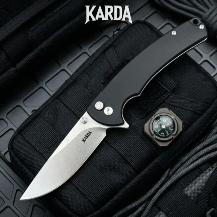 Складной нож Karda J264B Black сталь D2 (KB77)