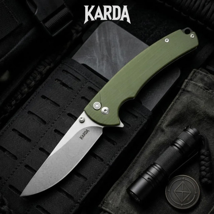 Складной нож Karda J264O Olive сталь D2 (KB78)