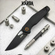 Складной нож туристический Karda J325B Black сталь D2 (KB80)
