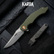 Туристический складной нож Karda J307G Green сталь D2 (KB85)