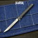 Нож складной карманный Karda MK097BD black handle Drop blade NS сталь D2 (KB91)