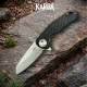 Складной нож туристический Karda J1317 Black сталь D2 (KB92)