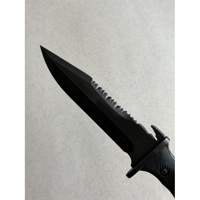 Экспедиционный нож «Корд» K014BL сталь 60С2А с кожаным чехлом (KLD14)