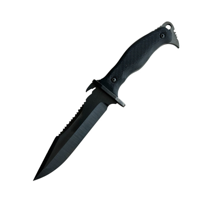 Экспедиционный нож «Корд» K014BL сталь 60С2А с кожаным чехлом (KLD14)