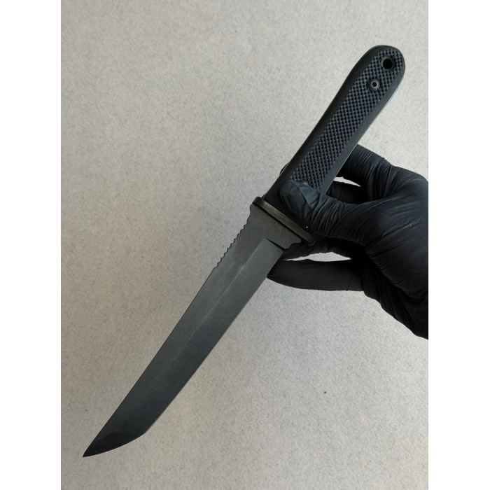 Экспедиционный нож «Цунами» K003BL (KLD6) сталь 60С2А черный с чехлом