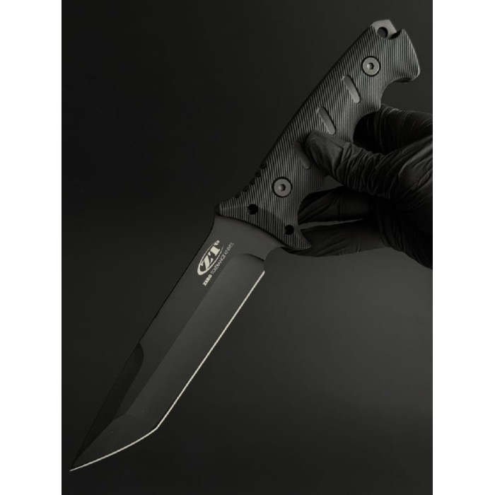 Нож туристический походный 2-418 сталь D2 (KN1204) черный