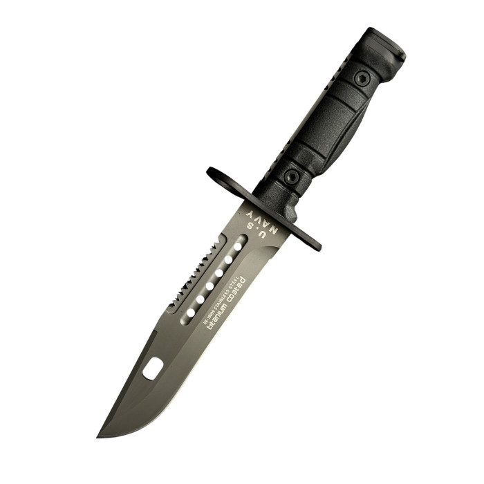 Нож туристический 2-2159А сталь D2 (KN1206) черный